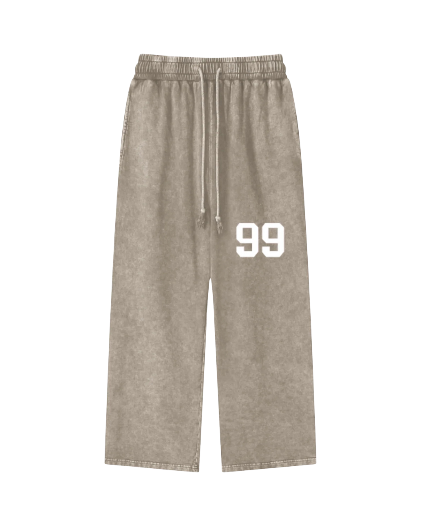 Olive Acid Wash Straight Leg Pants