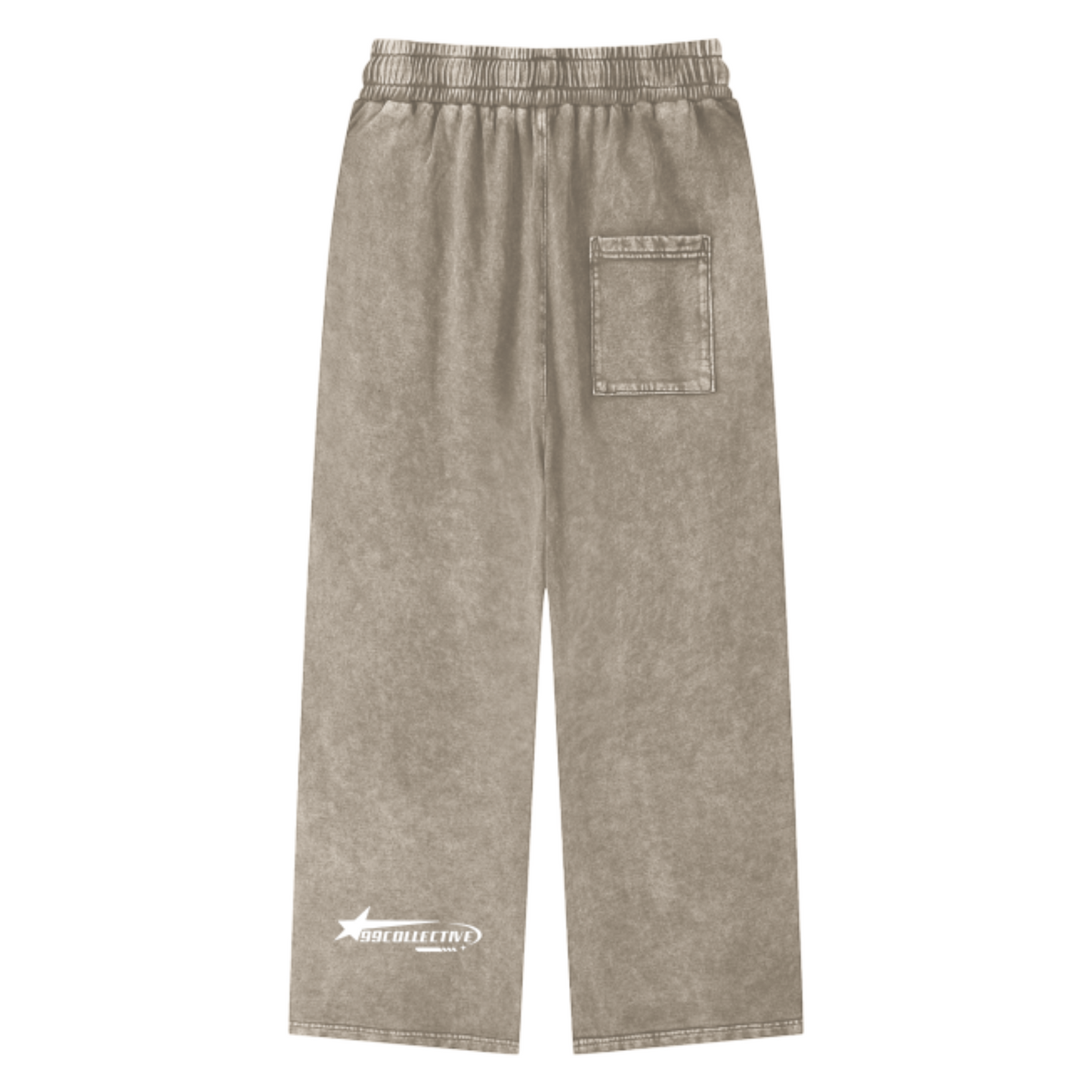 Olive Acid Wash Straight Leg Pants