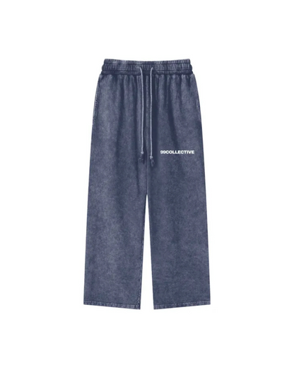 Blue Acid Wash Sweatpants