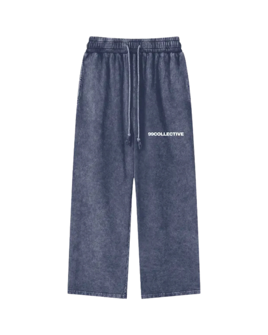 Blue Acid Wash Sweatpants